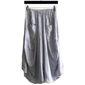 Meo Meli Linen Italian Harem Parachute Palazzo Pants Lagenlook Boho Drop Crotch